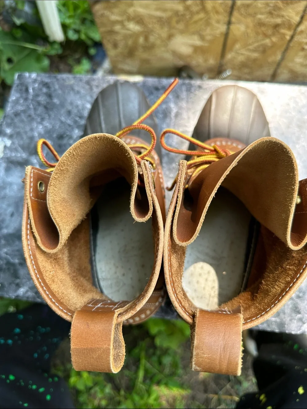 L.L. Bean Brown Leather and Dark Brown Rubber Duck Boots